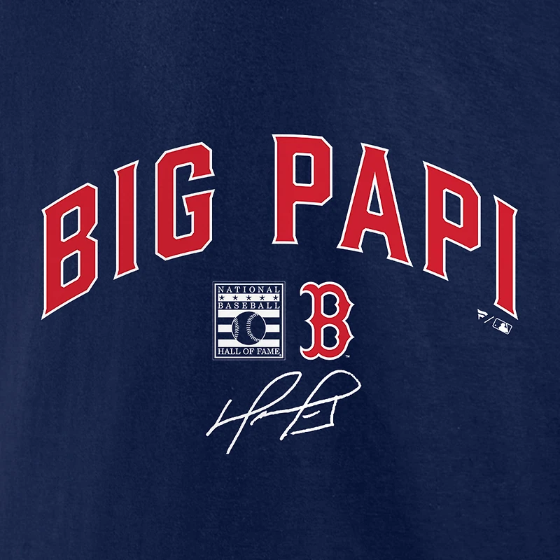 T-shirt graphique Big Papi Fanatics David Ortiz pour hommes, bleu marine, Boston Red Sox