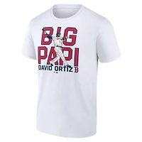 T-shirt homme Fanatics David Ortiz White Boston Red Sox Collection Cooperstown