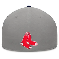 Men's Fanatics Gray/Navy Boston Red Sox Clubhouse Dugout Fitted Hat