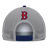 Casquette ajustable Fanatics grise/blanche pour homme avec patch avant en mousse et logo des Red Sox de Boston