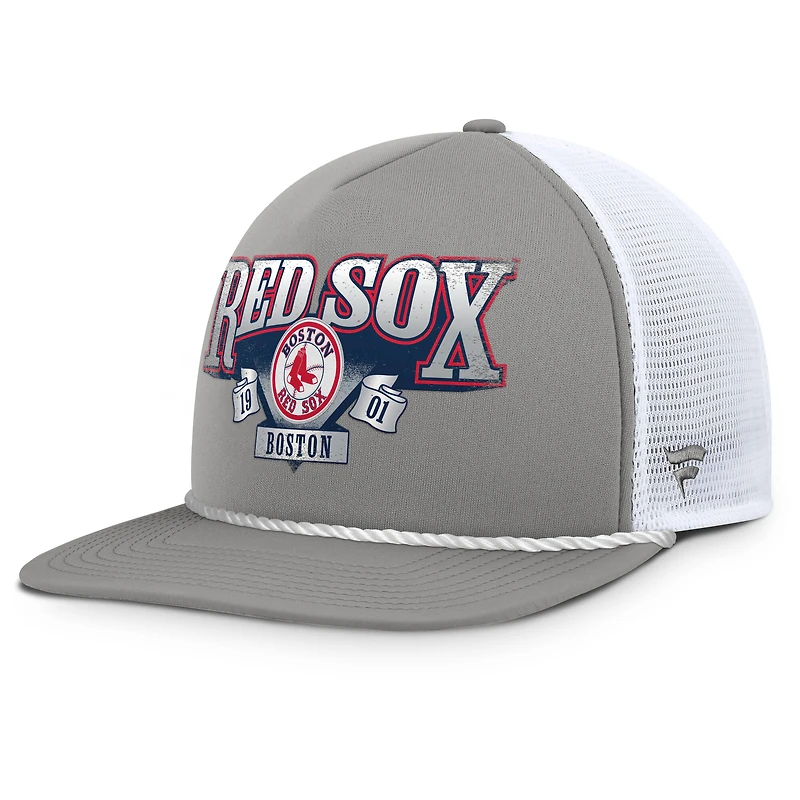 Men's Fanatics Gray/White Boston Red Sox Recall Snapback Hat