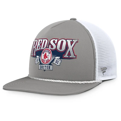 Men's Fanatics Gray/White Boston Red Sox Recall Snapback Hat