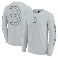 Men's Fanatics  Gray Boston Red Sox Elements Strive Long Sleeve T-Shirt