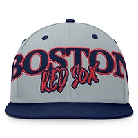 Men's Fanatics Gray Boston Red Sox Jersey Twill Fitted Hat