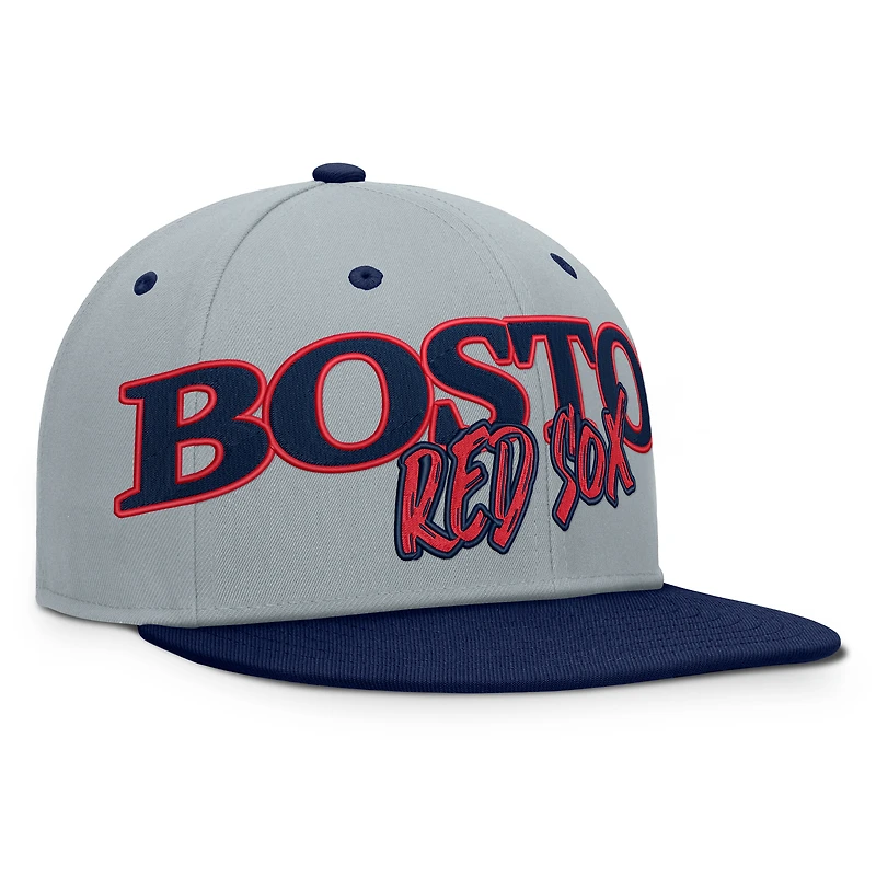 Casquette ajustée en sergé gris Boston Red Sox pour homme (Fanatics)