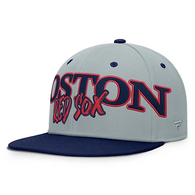 Men's Fanatics Gray Boston Red Sox Jersey Twill Fitted Hat