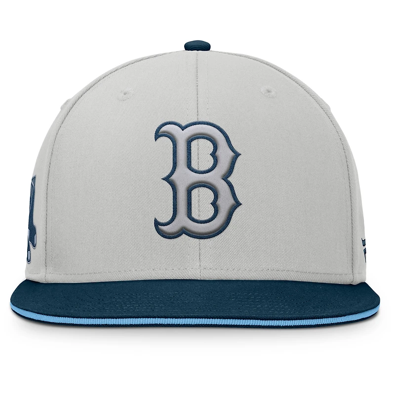 Casquette snapback grise Boston Red Sox Fanatics pour homme