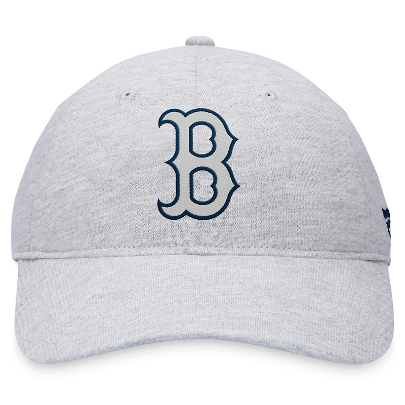 Men's Fanatics Gray Boston Red Sox Logo Adjustable Hat