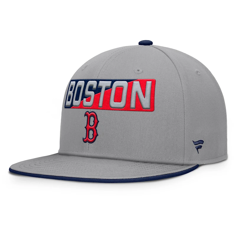 Men's Fanatics Gray Boston Red Sox Punchout Snapback Hat