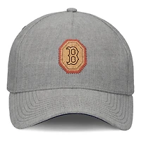 Casquette ajustable en forme de A avec patch en liège et éléments signatures Boston Red Sox Fanatics pour homme, gris