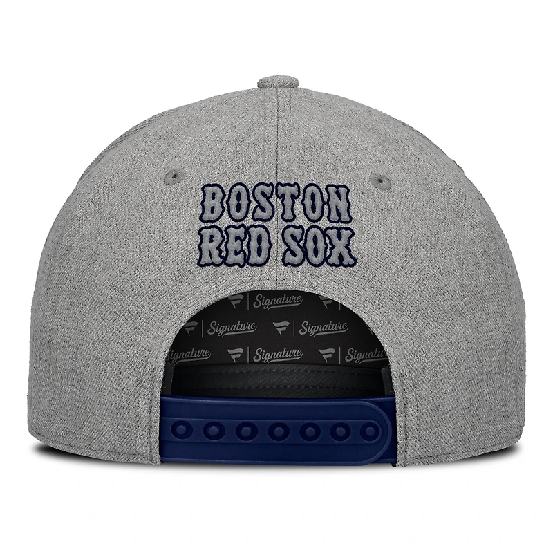 Casquette ajustable en forme de A avec patch en liège et éléments signatures Boston Red Sox Fanatics pour homme, gris