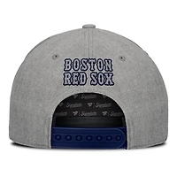 Casquette ajustable en forme de A avec patch en liège et éléments signatures Boston Red Sox Fanatics pour homme, gris