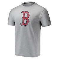 Men's Fanatics Gray Boston Red Sox Team Logo Space-Dye T-Shirt
