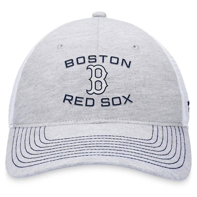 Casquette réglable gris Boston Red Sox Trucker Fanatics pour hommes