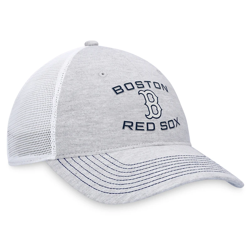 Casquette réglable gris Boston Red Sox Trucker Fanatics pour hommes