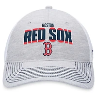 Men's Fanatics Heather Gray/White Boston Red Sox Logo Trucker Adjustable Hat