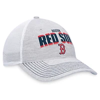 Men's Fanatics Heather Gray/White Boston Red Sox Logo Trucker Adjustable Hat