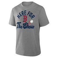 Men's Fanatics Heather Gray Boston Red Sox Nostalgia Tri-Blend T-Shirt