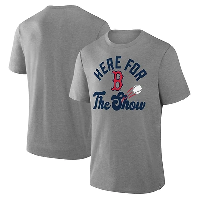 Men's Fanatics Heather Gray Boston Red Sox Nostalgia Tri-Blend T-Shirt