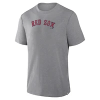 T-shirt Fanatics Heather Gray Boston Red Sox Play Tribute Tri-Blend pour homme