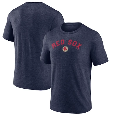Men's Fanatics Heather Navy Boston Red Sox Cooperstown Collection Series Sweep Tri-Blend T-Shirt