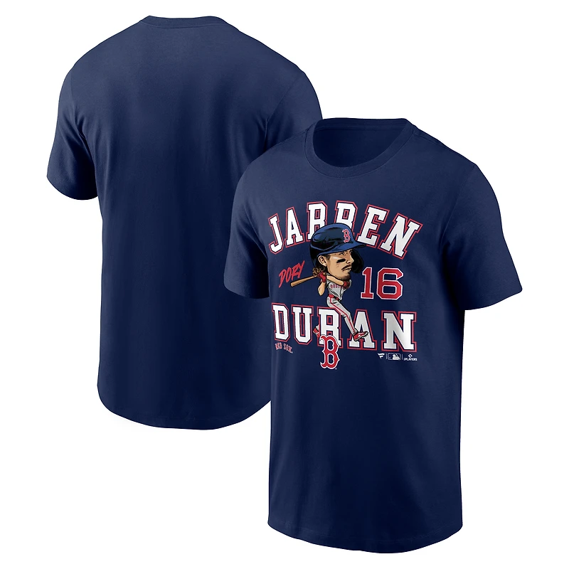 Men's Fanatics Jarren Duran Navy Boston Red Sox Hometown Caricature T-Shirt