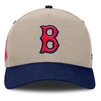 Men's Fanatics Khaki/Navy Boston Red Sox Veteran A-Frame Adjustable Hat