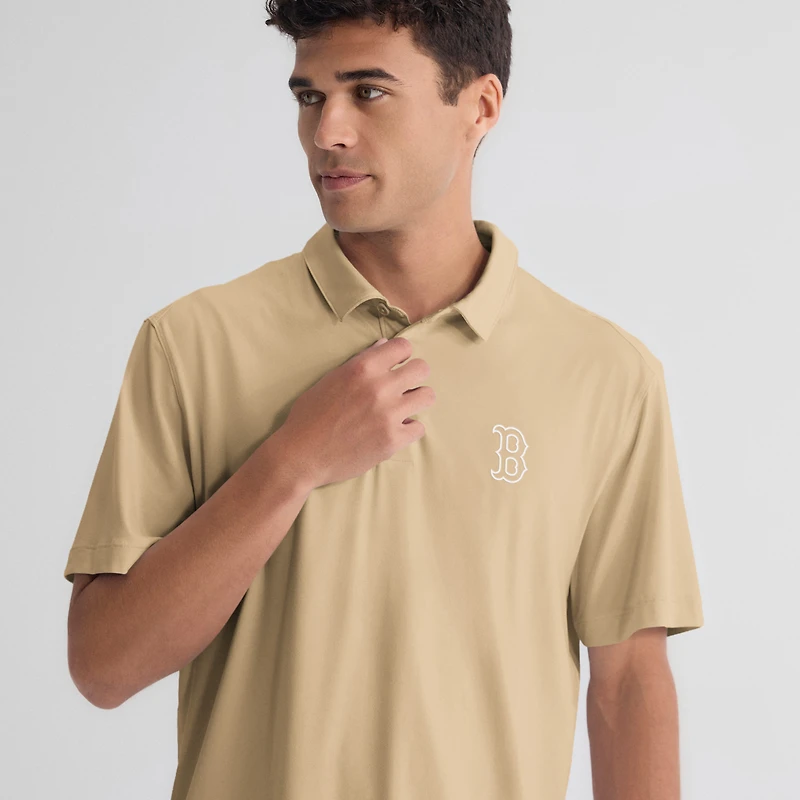 Men's Fanatics Khaki Boston Red Sox Clutch Polo