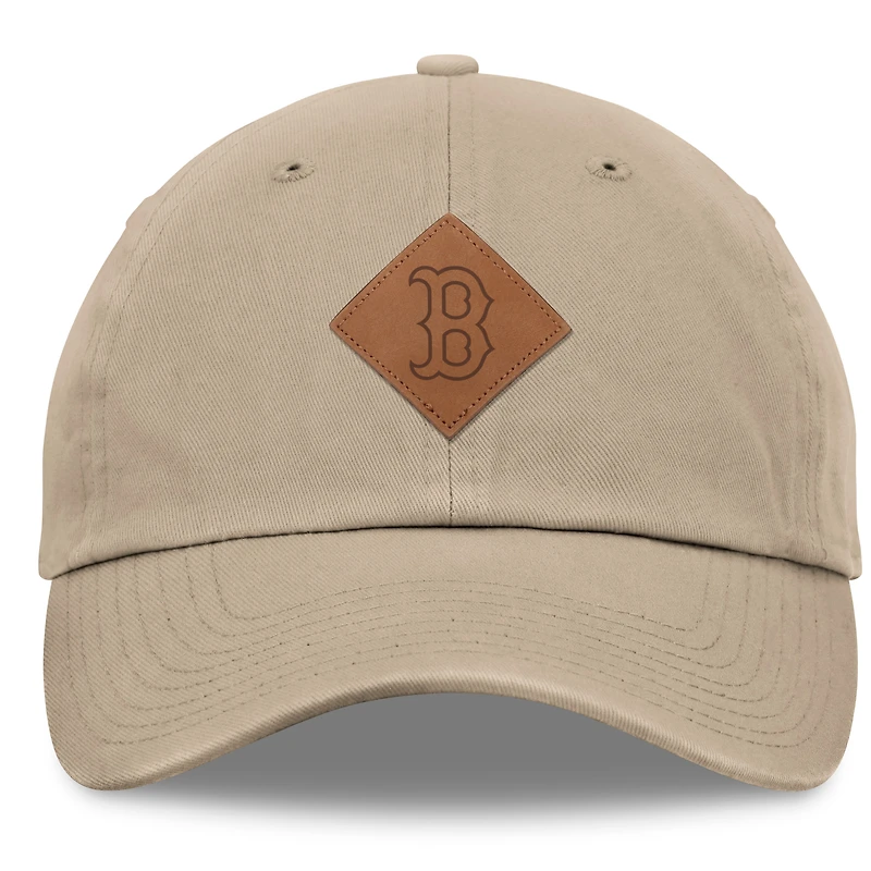 Casquette réglable non structurée microsablée kaki Boston Red Sox Elements Fanatics pour hommes