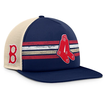 Men's Fanatics Navy/Natural Boston Red Sox Cooperstown Collection Powers Snapback Hat