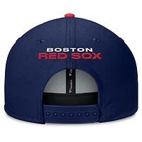Casquette Snapback Fanatics bleu marine/rouge Boston Red Sox Batter's Box pour homme