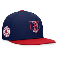 Casquette Snapback Fanatics bleu marine/rouge Boston Red Sox Batter's Box pour homme