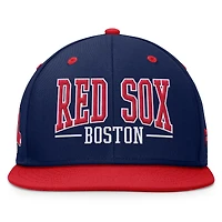 Men's Fanatics Navy/Red Boston Red Sox Fundamental Bold Snapback Hat