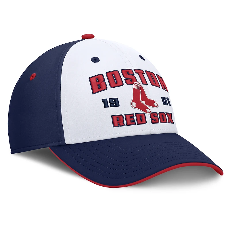 Men's Fanatics Navy/White Boston Red Sox Jammed Structured Flex Hat