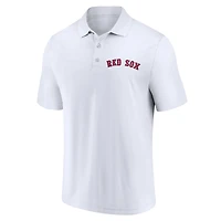 Men's Fanatics Navy/White Boston Red Sox Two-Pack Logo Lockup Polo Set