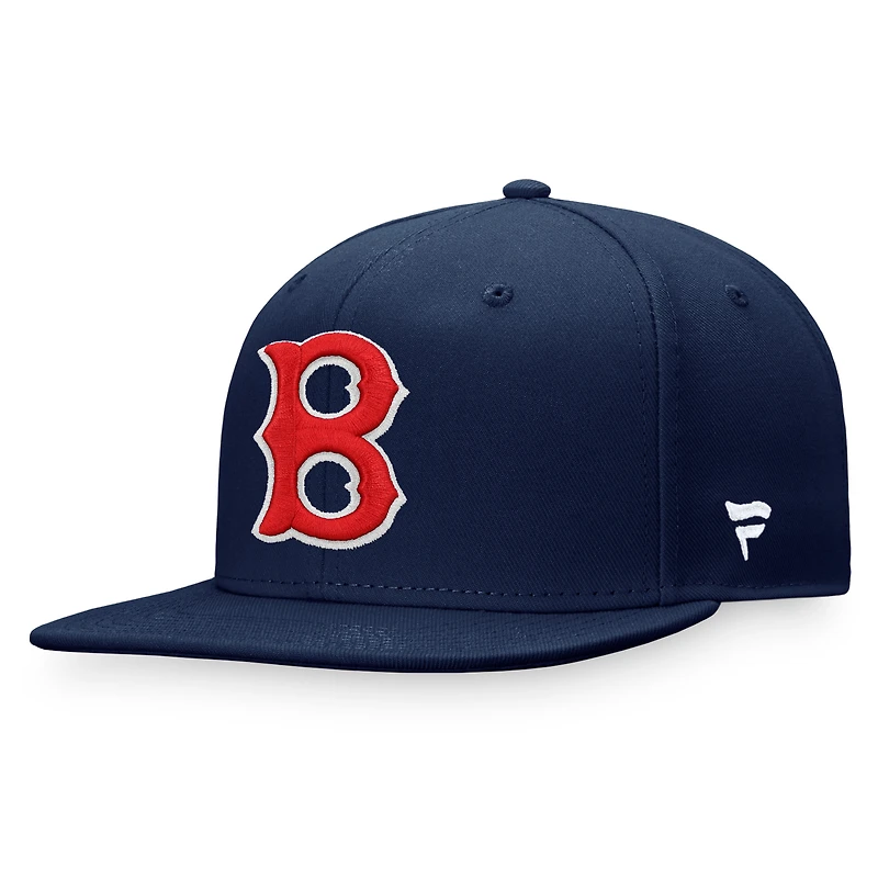 Casquette Snapback Fanatics Navy Boston Red Sox Cooperstown Collection Core pour hommes