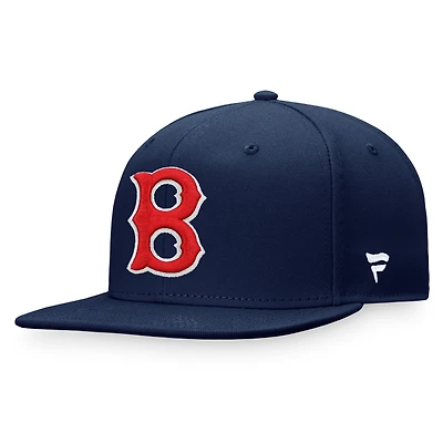 Casquette Snapback Fanatics Navy Boston Red Sox Cooperstown Collection Core pour hommes