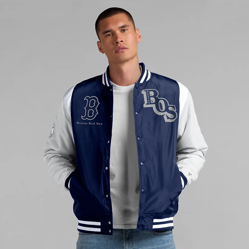 Veste à boutons-pression intégrale Boston Red Sox Elements Elite de Fanatics pour homme, bleu marine