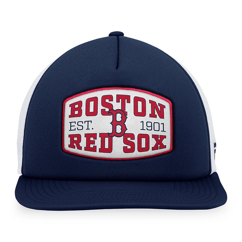 Men's Fanatics Navy Boston Red Sox Foam Front Patch Trucker Snapback Hat