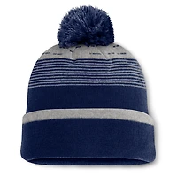 Bonnet en tricot à revers avec pompon et dégradé fondamental Boston Red Sox bleu marine Fanatics pour homme