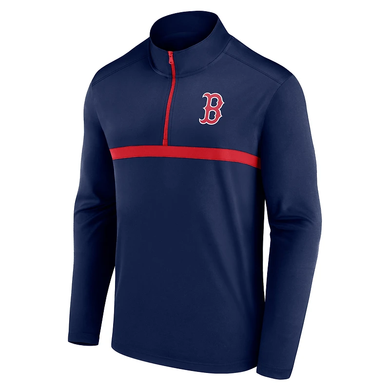 Haut zippé en tête-à-tête Boston Red Sox Fanatics pour homme bleu marine