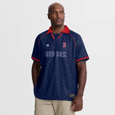 Men's Fanatics Navy Boston Red Sox Homerun Raglan V-Neck Polo