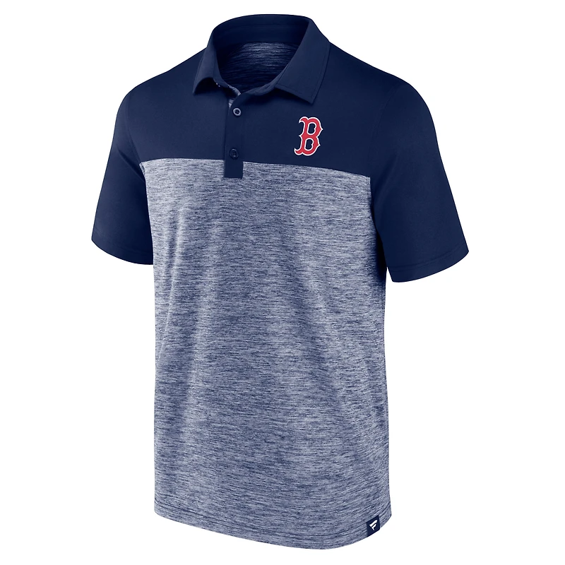 Polo emblématique Omni brossé à teinture par espacement Fanatics pour hommes, bleu marine, Boston Red Sox