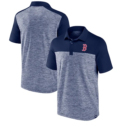 Polo emblématique Omni brossé à teinture par espacement Fanatics pour hommes, bleu marine, Boston Red Sox