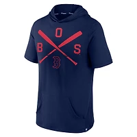 Haut à capuche manches courtes pour homme Fanatics bleu marine Boston Red Sox Iconic Rebel