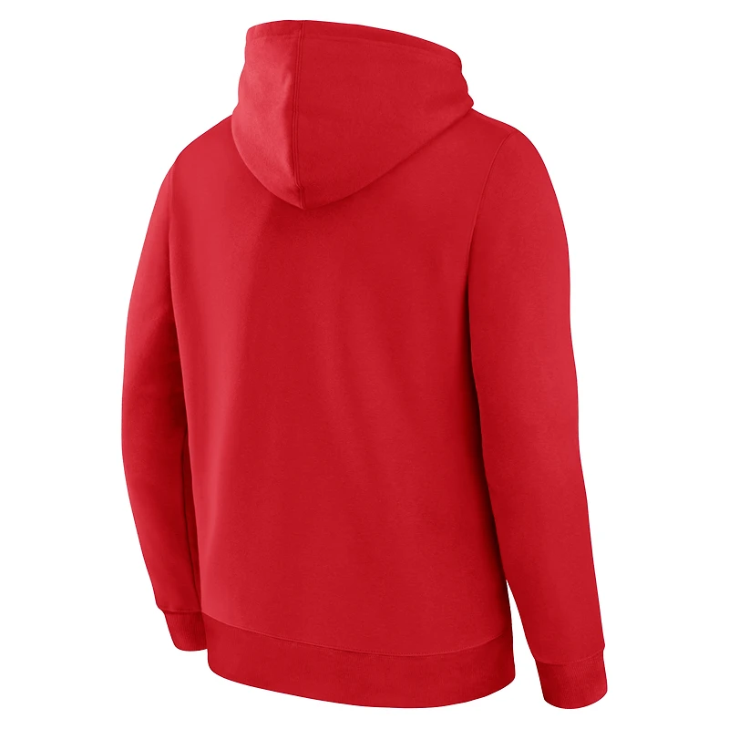 Men's Fanatics Red Boston Sox 2025 MLB Postseason Locker Room Hoodie