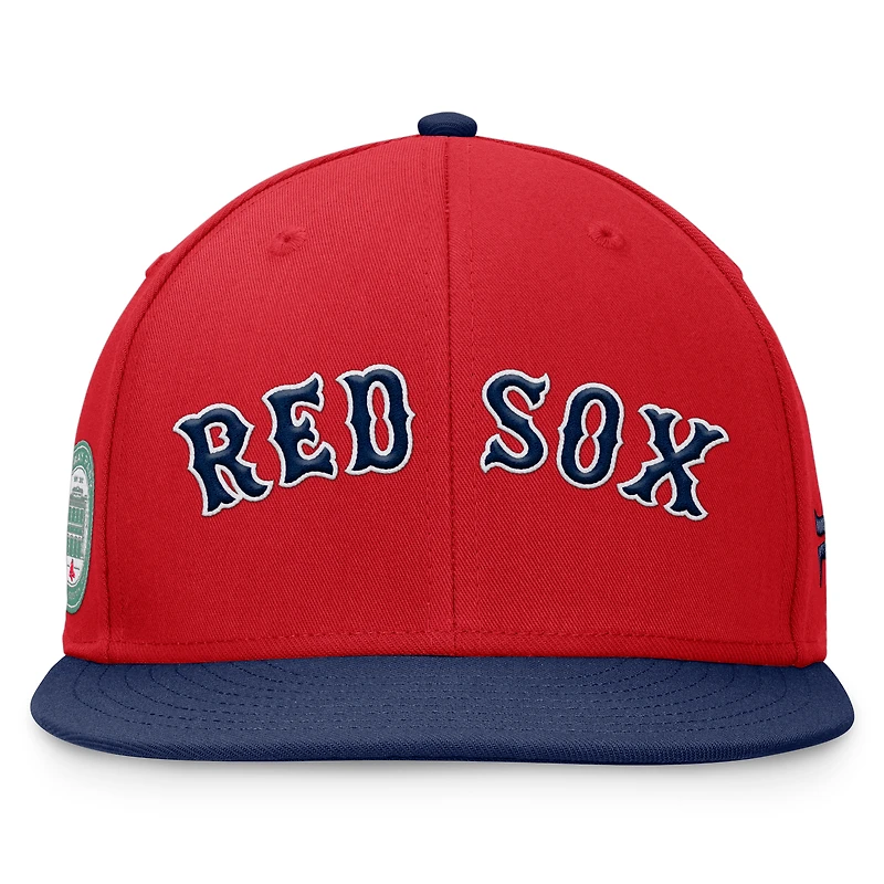Casquette ajustée bicolore fondamentale des Red Sox de Boston Fanatics pour hommes