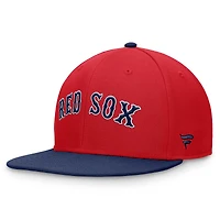 Casquette ajustée bicolore fondamentale des Red Sox de Boston Fanatics pour hommes
