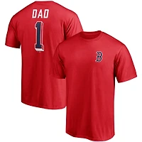 Men's Fanatics Red Boston Sox Number One Dad Team T-Shirt
