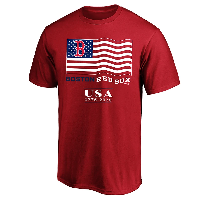 Men's Fanatics Red Boston Sox USA 1776-2026 Big & Tall T-Shirt